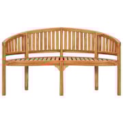 Vidaxl Banana Bench 151 Cm Solid Teak Wood Vidaxl Banana Bench 151 Cm Solid Teak Wood