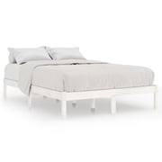 Vidaxl Bed Frame White Solid Pinewood 150x200 Cm 5ft King Size Vidaxl Bed Frame White Solid Pinewood 150x200 Cm 5ft King Size