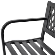 Vidaxl Garden Bench 118 Cm Steel Black Vidaxl Garden Bench 118 Cm Steel Black