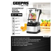 Geepas Soundproof Cover Digital Blender - 1800W, GSB44084