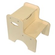 Kidkraft Wooden Two-Step Children's Stool With Handles - Natural Kidkraft Wooden Two-Step Children's Stool With Handles - Natural