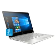 HP Pavilion x360 14-CD1005NE Convertible Touch Laptop - Core i3 2.3GHz 4GB 1TB+16GB Shared Win10 14inch FHD Mineral Silver