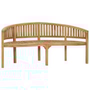 Vidaxl Banana Bench 180 Cm Solid Teak Wood Vidaxl Banana Bench 180 Cm Solid Teak Wood
