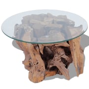 vidaXL Coffee Table Solid Teak Driftwood 60 cm vidaXL Coffee Table Solid Teak Driftwood 60 cm