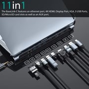 Promate Usb-c Hub, 87w Usb-c Pd,hdmi,ethernet,3 Usb,display Port,vga, Aux,sd/microsd,baselink-c Grey Promate Usb-c Hub, 87w Usb-c Pd,hdmi,ethernet,3 Usb,display Port,vga, Aux,sd/microsd,baselink-c Grey