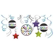 Amscan Fun-Filled Retirement Party Happy Retirement And Off The Clock! Foil Swirl Decorations, 12 Pieces, Made From Paper Amscan Fun-Filled Retirement Party Happy Retirement And Off The Clock! Foil Swirl Decorations, 12 Pieces, Made From Paper