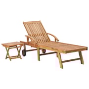 Vidaxl Sun Lounger With Table Solid Teak Wood Vidaxl Sun Lounger With Table Solid Teak Wood