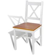 vidaXL Dining Chairs 2 pcs White Pinewood vidaXL Dining Chairs 2 pcs White Pinewood