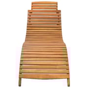 vidaXL Garden Sun Lounger with Cushion Solid Acacia Wood vidaXL Garden Sun Lounger with Cushion Solid Acacia Wood
