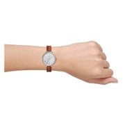 Fossil ES4446 Kinsey Three-Hand Brown Leather Ladies Watch