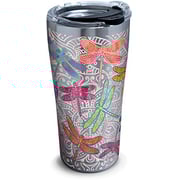 Tervis Dragonfly Mandala Stainless Steel Tumbler With Clear And Black Hammer Lid 20Oz, Silver Tervis Dragonfly Mandala Stainless Steel Tumbler With Clear And Black Hammer Lid 20Oz, Silver