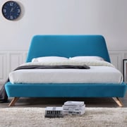 AH Furniture - Arroyo Upholstered Platform in Single Size in DodgerBlue Color - 110005 AH Furniture - Arroyo Upholstered Platform in Single Size in DodgerBlue Color - 110005