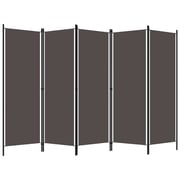 Vidaxl 5-panel Room Divider Anthracite 250x180 Cm Vidaxl 5-panel Room Divider Anthracite 250x180 Cm