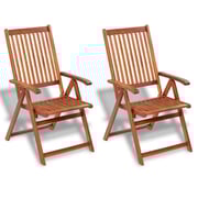 Vidaxl Folding Garden Chairs 2 Pcs Solid Acacia Wood Brown Vidaxl Folding Garden Chairs 2 Pcs Solid Acacia Wood Brown