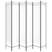 vidaXL 6-Panel Room Divider White 240x200 cm Fabric vidaXL 6-Panel Room Divider White 240x200 cm Fabric