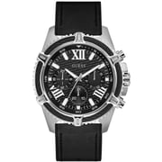 Guess Apex Black Leather/Silicone Multi-function Watch For Men GW0053G1 Guess Apex Black Leather/Silicone Multi-function Watch For Men GW0053G1