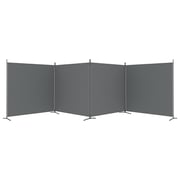 vidaXL 4-Panel Room Divider Anthracite 698x180 cm Fabric vidaXL 4-Panel Room Divider Anthracite 698x180 cm Fabric