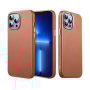 Esr Metro Leather Serie Genuine Leather With Soft Fabric Inner Shock And Scratch Protection Case With Halolock Magnetic Core Brown Colour For iPhone 13 Pro Max Esr Metro Leather Serie Genuine Leather With Soft Fabric Inner Shock And Scratch Protection Case With Halolock Magnetic Core Brown Colour For iPhone 13 Pro Max