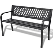 Vidaxl Garden Bench 118 Cm Steel Black Vidaxl Garden Bench 118 Cm Steel Black
