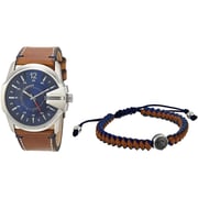 Diesel Master Chief Brown Leather Analog Men Watch Set DZ1925 Diesel Master Chief Brown Leather Analog Men Watch Set DZ1925