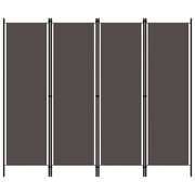 Vidaxl 4-panel Room Divider Anthracite 200x180 Cm Vidaxl 4-panel Room Divider Anthracite 200x180 Cm