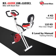 PowerMax Fitness Exercise Cycle for Home/Magnetic X Bike for Weight Loss BX-110SX