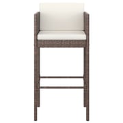 Vidaxl Bar Stools 4 Pcs With Cushions Brown Poly Rattan Vidaxl Bar Stools 4 Pcs With Cushions Brown Poly Rattan