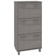 Vidaxl Shoe Cabinet Light Grey 59.5x35x117 Cm Solid Wood Pine Vidaxl Shoe Cabinet Light Grey 59.5x35x117 Cm Solid Wood Pine
