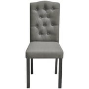vidaXL 4 Dining Chairs Fabric Upholstery Dark Grey vidaXL 4 Dining Chairs Fabric Upholstery Dark Grey