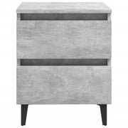 Vidaxl Bed Cabinets 2 Pcs Concrete Grey 40x35x50 Cm Chipboard Vidaxl Bed Cabinets 2 Pcs Concrete Grey 40x35x50 Cm Chipboard