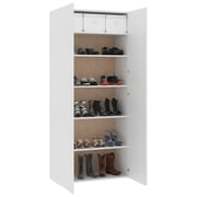 vidaXL Shoe Cabinet White 80x35.5x180 cm Engineered Wood vidaXL Shoe Cabinet White 80x35.5x180 cm Engineered Wood