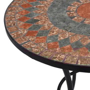 vidaXL Mosaic Bistro Table Orange/Grey 60cm Ceramic vidaXL Mosaic Bistro Table Orange/Grey 60cm Ceramic