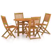 vidaXL 5 Piece Garden Dining Set Solid Acacia Wood vidaXL 5 Piece Garden Dining Set Solid Acacia Wood