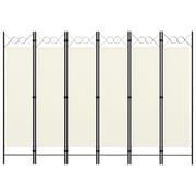 Vidaxl 6-panel Room Divider Cream White 240x180 Cm Vidaxl 6-panel Room Divider Cream White 240x180 Cm