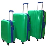 Highflyer THKELVIN3PC Kelvin Trolley Luggage Bag Green/Blue 3pc Set