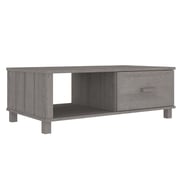 vidaXL Coffee Table HAMAR Light Grey 100x55x35 cm Solid Wood Pine vidaXL Coffee Table HAMAR Light Grey 100x55x35 cm Solid Wood Pine