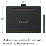 Wacom Intuos Bluetooth Creative Pen Tablet Medium Pistachio Green Wacom Intuos Bluetooth Creative Pen Tablet Medium Pistachio Green