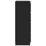 Vidaxl Sideboard Black 60x35x98.5 Cm Engineered Wood Vidaxl Sideboard Black 60x35x98.5 Cm Engineered Wood