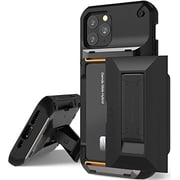 Vrs Design Damda Glide Hybrid Designed For Iphone 11 Pro Case Cover Wallet [semi Automatic] Slider Credit Card Holder Slot [3-4 Cards] & Kickstand - Black