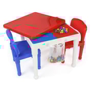 Tot Tutors 2-in-1 Plastic Lego Compatible Activity Table With 2 Chairs