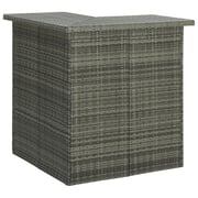 Vidaxl Corner Bar Table Grey 100x50x105 Cm Poly Rattan Vidaxl Corner Bar Table Grey 100x50x105 Cm Poly Rattan
