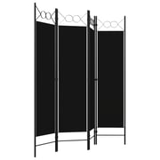 Vidaxl 4-panel Room Divider Black 160x180 Cm Vidaxl 4-panel Room Divider Black 160x180 Cm