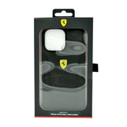 Ferrari Leather Case With Hot Stamped Sides Yellow Shield Logo For Iphone 14 Pro Max Black