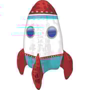 Anagram A75 Rocket Ship Shape Foil Balloon- 21-inch Size- Multicolor Anagram A75 Rocket Ship Shape Foil Balloon- 21-inch Size- Multicolor