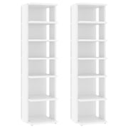 Vidaxl Shoe Cabinets 2 Pcs White 25x27x102 Cm Engineered Wood Vidaxl Shoe Cabinets 2 Pcs White 25x27x102 Cm Engineered Wood