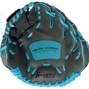 Franklin Sports Teeball Infinite Web/Shok-Sorb Combo Series Fielding Left Hand Glove 10.5-Inch Graphite/Blue