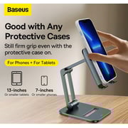 Baseus Desktop Biaxial Foldable Metal Stand Aluminum Alloy CNC Tablet Holder for iPad, iPad Pro, iPad Air (Under 13 inches Tablet) Baseus Desktop Biaxial Foldable Metal Stand Aluminum Alloy CNC Tablet Holder for iPad, iPad Pro, iPad Air (Under 13 inches Tablet)