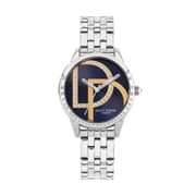 Daisy Dixon London Lily #10 Women's Analogue Quartz Watch With Blue Sunray Dial And Silver And Gold Plated Bracelet - D105sm Daisy Dixon London Lily #10 Women's Analogue Quartz Watch With Blue Sunray Dial And Silver And Gold Plated Bracelet - D105sm