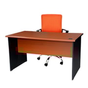 Buy Executive Office Wooden Desk Table With Drawers For Office, Home, Meeting Room, Teak Black