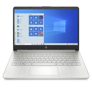 HP 14S-FQ0005 Laptop - Ryzen 3 2.6GHz 4GB 256 GB Win10 14inch HD Silver English/Arabic Keyboard